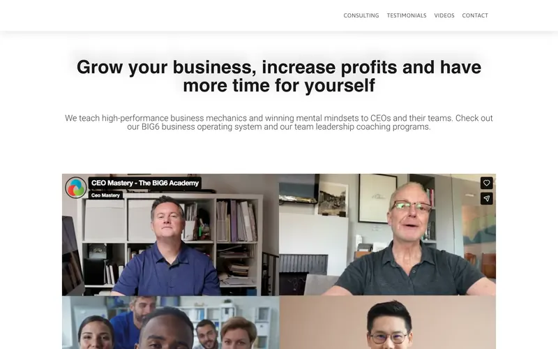 CEO Mastery website by Soft IT Land