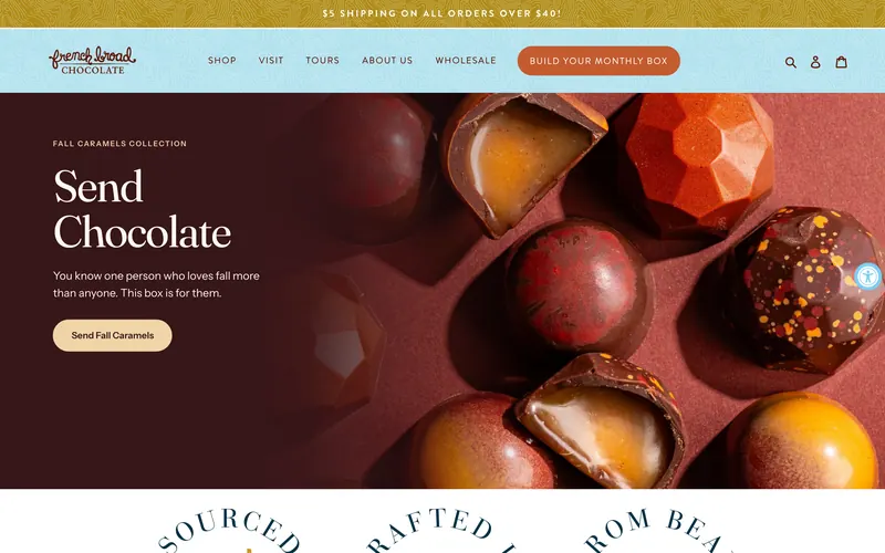 French Broad Chocolate website homepage