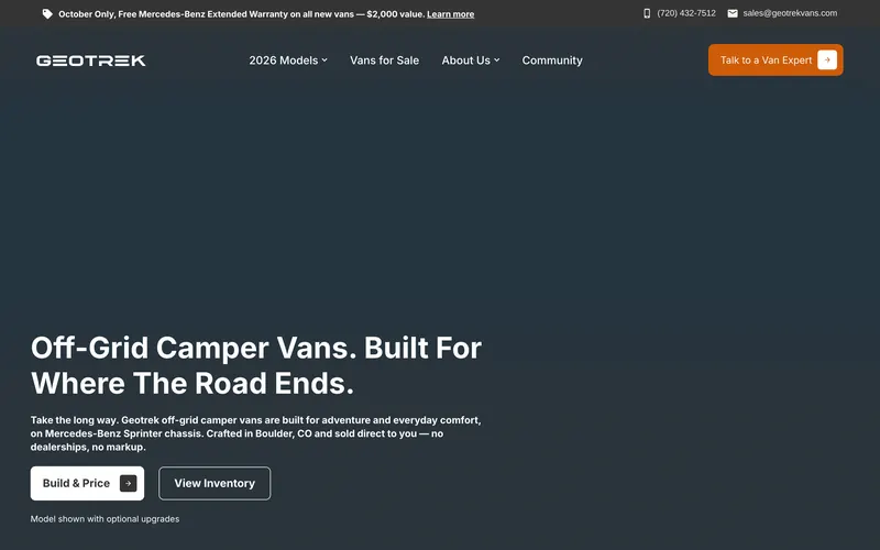 Geotrek Vans website by Soft IT Land