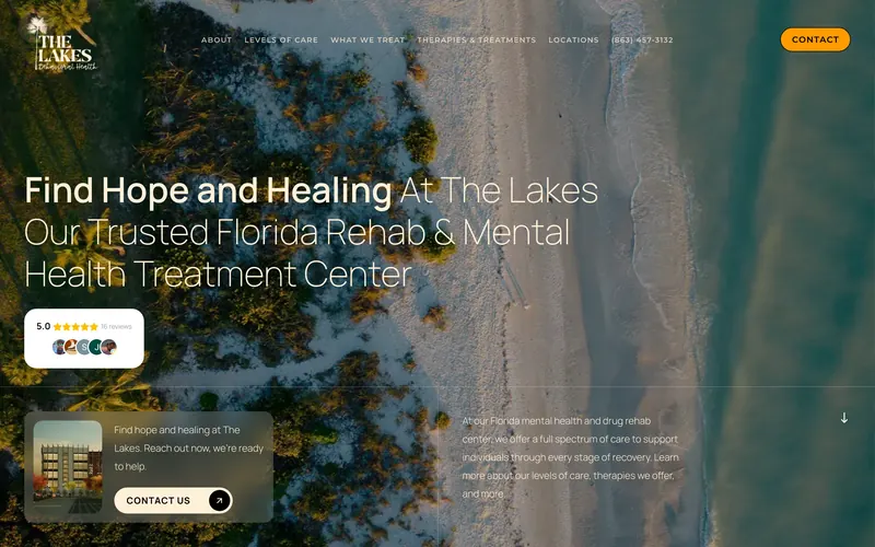 The Lakes Behavioral Health website by Soft IT Land