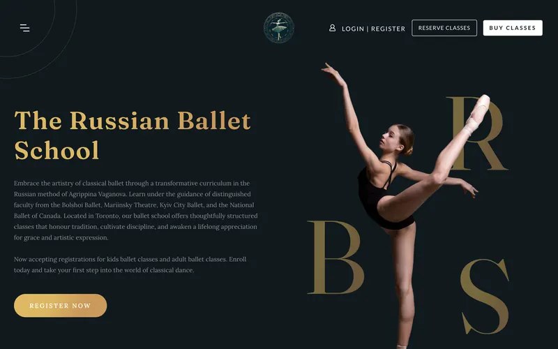 The Russian Ballet School website