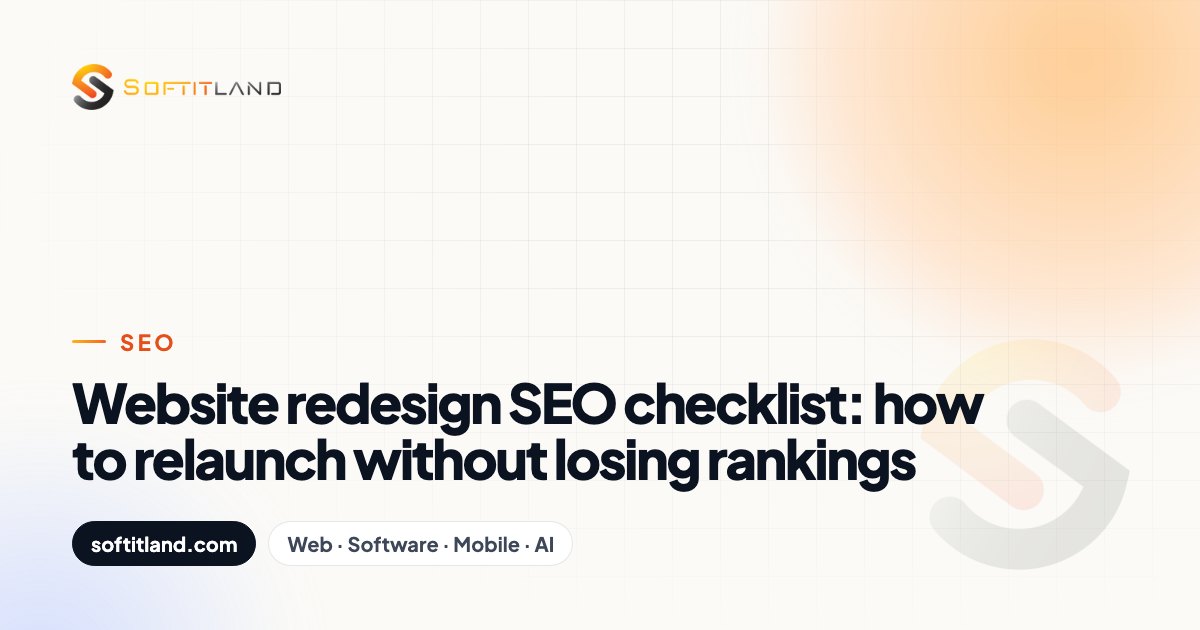 Website redesign SEO checklist: how to relaunch without losing rankings